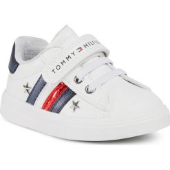 Sneakersy TOMMY HILFIGER - Low Cut Lace T1A4-30780-1032 M White/Blue X008. Białe trampki chłopięce TOMMY HILFIGER, na rzepy. Za 259,00 zł.
