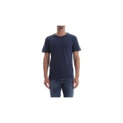 T-shirty z krótkim rękawem Wool co WO 2241. Niebieskie t-shirty męskie Wool co, m, bez wzorów, bez kołnierzyka, krótkie. Za 113,08 zł.