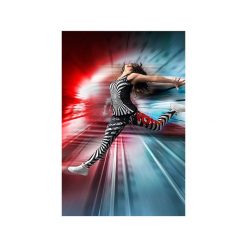 LEGGINSY EXCLUSIVE TRANCE ZEBRA. Szare legginsy sportowe damskie marki Feelj!, s, z nadrukiem, z dzianiny, do biegania. Za 250,00 zł.