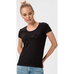 GAS Doll Logo Koszulka Czarny. Czarne koszulki damskie Gas, l, z aplikacjami, z elastanu, bez kołnierzyka. Za 238,95 zł.