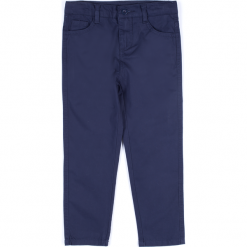 Spodnie. Niebieskie spodnie chłopięce marki ELEGANT JUNIOR BOY, z bawełny. Za 69,90 zł.