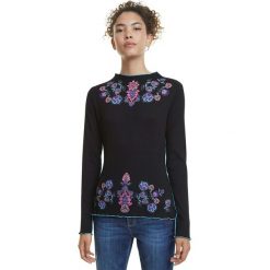 Desigual Lauren Koszulka Czarny. Czarne koszulki damskie Desigual, l, z nadrukiem, z wiskozy. Za 219,95 zł.