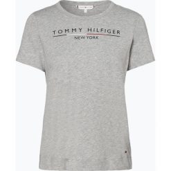 Tommy Hilfiger - T-shirt damski, szary. Szare t-shirty damskie TOMMY HILFIGER, xs, z napisami, z bawełny, bez kołnierzyka. Za 139,95 zł.