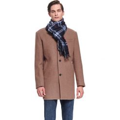 Szalik męski. Niebieskie szaliki męskie Top Secret, bez wzorów, z tkaniny, eleganckie. Za 59,99 zł.