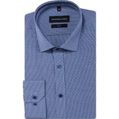 Koszula SIMONE slim KDNS000453. Niebieskie koszule męskie Giacomo Conti, m, bez wzorów, z bawełny, z włoskim kołnierzykiem, bez rękawów. Za 149,00 zł.