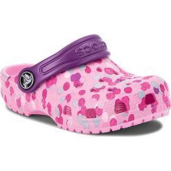 Klapki dziewczęce: Klapki CROCS – Classic Graphic Clog K 204816 Carnation