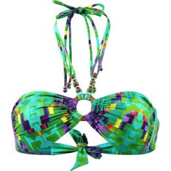 Biustonosz bikini "Aran" w kolorze turkusowo-zielonym. Niebieskie bikini marki Val d´Azur. W wyprzedaży za 173,95 zł.
