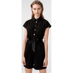 Vero Moda Paula Kombinezon Czarny. Czarne spodnie damskie Vero Moda, bez wzorów, z poliesteru, bez kołnierzyka, bez rękawów. Za 240,95 zł.