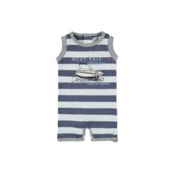Śpiochy niemowlęce: Dirkje Boys Rampersy steel blue stripe
