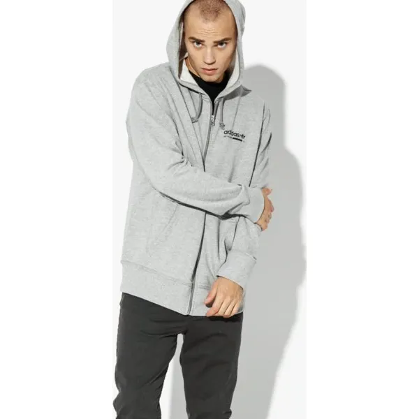 Adidas Bluza Kaval Fz Hoody Originals Core , szary, rozmiar L. Szare bluzy męskie Adidas, na jesień, m, bez wzorów, z bawełny, z kapturem, bez rękawów, bez kaptura. W wyprzedaży za 199,99 zł.