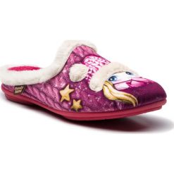 Kapcie MANITU - 320557 Fuchsia 43. Fioletowe klapki damskie marki Manitu, bez wzorów, z tworzywa sztucznego, bez obcasa. Za 129,00 zł.