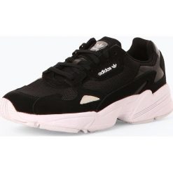 Adidas Originals - Tenisówki damskie z dodatkiem skóry – Falcon, czarny. Czarne trampki i tenisówki damskie adidas Originals, bez wzorów, ze skóry, bez zapięcia. Za 439,95 zł.