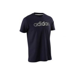 Koszulka Pilates & Gym Adidas 500 męska. Niebieskie koszulki męskie marki Adidas, s, bez wzorów, z bawełny, bez kołnierzyka, bez rękawów. Za 64,99 zł.