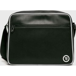 Trussardi Jeans - Torba. Czarne torby na laptopa marki Trussardi Jeans, w paski, z poliesteru. Za 619,90 zł.