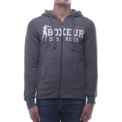 Bluzy męskie: BOXEUR Bluza męska szary melanż r. XL (BXE-4784F)