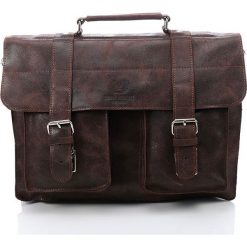 GABRIEL Męska torba ze skóry Paolo Peruzzi Brązowa. Pomarańczowe torby męskie skórzane marki Paolo Peruzzi, w paski, ze skóry, vintage, do ręki. Za 369,00 zł.
