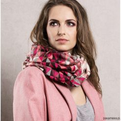 Apaszki damskie: Szal Etola Otulacz Pareo Kamizelka PINK TRIANGLE