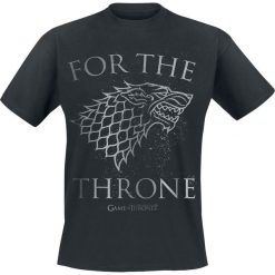 Gra o Tron Stark - For The Throne T-Shirt czarny. Czarne t-shirty męskie marki Gra o Tron, xl, bez wzorów, bez kołnierzyka. Za 89,90 zł.