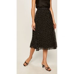 Dkny - Spódnica. Czarne spódniczki damskie DKNY, na co dzień, s, bez wzorów, z poliesteru, casualowe, midi, rozkloszowane. W wyprzedaży za 599,90 zł.