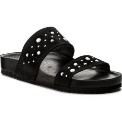 Klapki HISPANITAS - Santori HV86807 Black. Czarne klapki damskie Hispanitas, z aplikacjami, ze skóry, bez obcasa. W wyprzedaży za 249,00 zł.