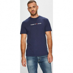 Tommy Jeans - T-shirt/polo DM0DM05125. Szare koszulki polo Tommy Jeans, l, z aplikacjami, z dzianiny. Za 159,90 zł.