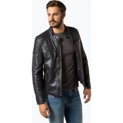 Gipsy - Męska kurtka skórzana, niebieski. Niebieskie kurtki męskie Gipsy, xxl, bez wzorów, ze skóry, bez kaptura. Za 699,95 zł.