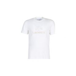 T-shirty z krótkim rękawem Lacoste TH8602. Białe t-shirty męskie Lacoste, s, bez wzorów, bez kołnierzyka, krótkie. Za 269,00 zł.