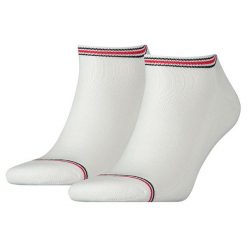 Skarpety Tommy Hilfiger Iconic Sport 2Pak 372022001-300. Białe skarpetki męskie TOMMY HILFIGER, bez wzorów, z elastanu. Za 39,99 zł.