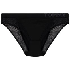 Figi klasyczne TOMMY HILFIGER UW0UW01392. Czarne figi damskie TOMMY HILFIGER, xs, bez wzorów, z elastanu. W wyprzedaży za 79,00 zł.