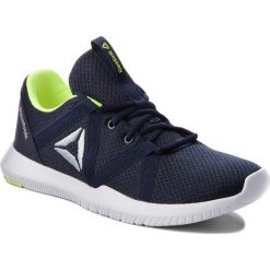 Buty Reebok - Reago Essential CN5131 Navy/Blk/Whty/Yllw/Gry. Niebieskie buty sportowe męskie Reebok, z tworzywa sztucznego, bez zapięcia, na fitness i siłownię. W wyprzedaży za 169,00 zł.