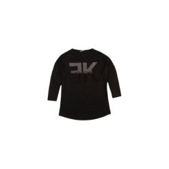 Bluzka luźna z printem. Czarne bluzki nietoperze marki TXM. Za 14,99 zł.