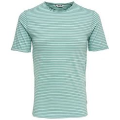 Only&Sons Męska Koszulka Slim Albert Stripe Ss Tee Noos Wodonośnej (Rozmiar S). Szare koszulki męskie marki Only&Sons, s, bez wzorów, bez kołnierzyka, bez rękawów. W wyprzedaży za 37,00 zł.