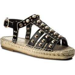 Espadryle LIU JO - Sandalo Flat S18037 P0301 Black 22222. Czarne klapki damskie Liu Jo, bez wzorów, ze skóry, bez obcasa. W wyprzedaży za 459,00 zł.