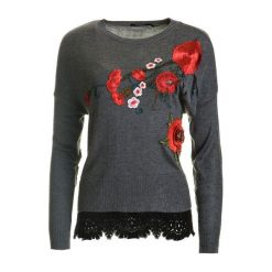 Desigual Sweter Damski Rosalia L Szary. Szare swetry damskie Desigual, l, bez wzorów, bez rękawów, bez kaptura. W wyprzedaży za 259,00 zł.