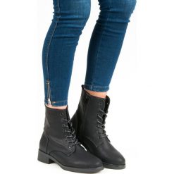 BOTKI WORKERY. Czarne botki damskie SDS. Za 76,90 zł.