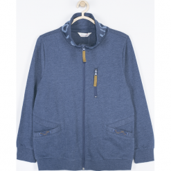 Bluza. Niebieskie bluzy chłopięce rozpinane SPEEDWAY, z aplikacjami, z bawełny, z długim rękawem, długie. Za 95,90 zł.