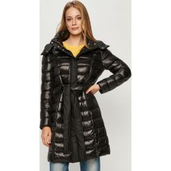 Trussardi Jeans - Kurtka. Czarne kurtki damskie Trussardi Jeans, s, w paski, z poliesteru, długie. Za 1349,00 zł.