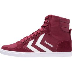 Hummel SLIMMER STADIL Tenisówki i Trampki wysokie red. Czerwone tenisówki damskie Hummel, ze skóry. Za 299,00 zł.
