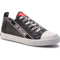 Trampki LOVE MOSCHINO - JA15013G07JB0000 Nero. Czarne półbuty damskie Love Moschino, bez wzorów, z gumy, bez obcasa, na płaskiej podeszwie, bez zapięcia. Za 719,00 zł.