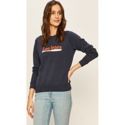 Lee - Bluza. Niebieskie bluzy damskie Lee, s, z nadrukiem, z bawełny, bez rękawów, bez kaptura. W wyprzedaży za 169,90 zł.