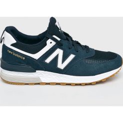 New Balance - Buty MS574FCN. Niebieskie buty fitness męskie marki New Balance, ze skóry, na sznurówki. W wyprzedaży za 399,90 zł.