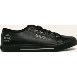 Big Star - Tenisówki. Czarne trampki męskie BIG STAR, bez wzorów, z gumy, retro, na sznurówki. Za 119,90 zł.