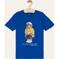 Polo Ralph Lauren - T-shirt dziecięcy 134-176 cm. Niebieskie t-shirty chłopięce Polo Ralph Lauren, z nadrukiem, z bawełny, bez rękawów. W wyprzedaży za 139,90 zł.
