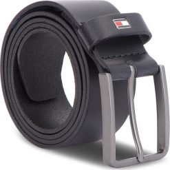 Pasek Męski TOMMY HILFIGER - Smooth Leather Belt AM0AM03483 85 002. Czarne paski męskie TOMMY HILFIGER, w paski, ze skóry. W wyprzedaży za 149,00 zł.