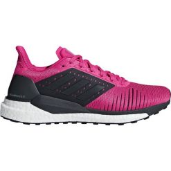 Buty adidas Solar Glide ST W Purpurowo-czarne. Różowe buty sportowe damskie Adidas, w paski, z meshu, do biegania. Za 449,99 zł.