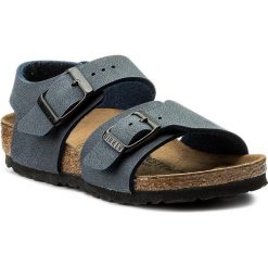 Sandały BIRKENSTOCK - New York Kids Bs 0087773 Navy. Niebieskie sandały męskie Birkenstock, ze skóry ekologicznej, bez zapięcia. Za 195,00 zł.