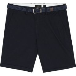 Jednokolorowe bermudy z paskiem. Zielone spodenki i szorty męskie Pull&Bear, m, bez wzorów. Za 89,90 zł.