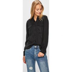 Answear - Koszula. Czarne bluzki damskie ANSWEAR, s, bez wzorów, z wiskozy, bez kołnierzyka, z długim rękawem. Za 99,90 zł.