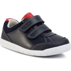 Sneakersy CLARKS - Emery Sky T 261455427 Navy Leather. Niebieskie trampki chłopięce Clarks, bez wzorów, ze skóry ekologicznej, na rzepy. Za 199,00 zł.
