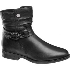 Botki damskie 5th Avenue czarne. Czarne botki damskie na obcasie marki 5th Avenue, z gumy, na zamek. Za 239,90 zł.